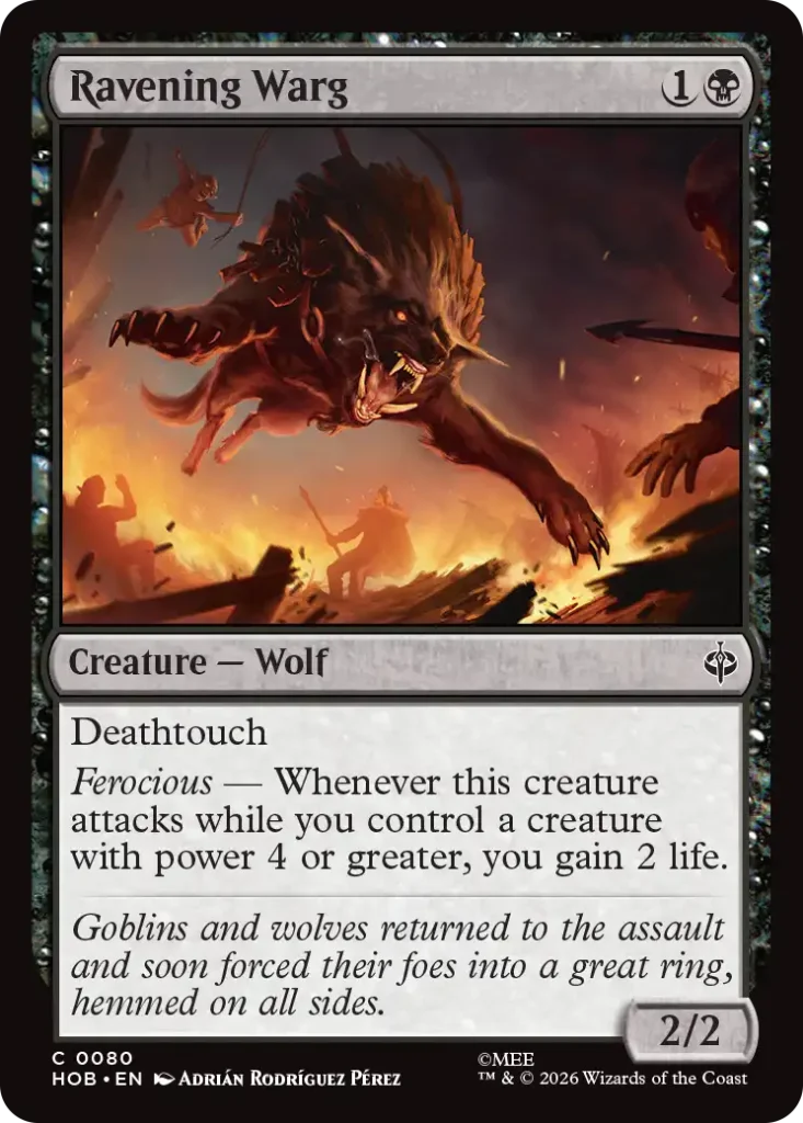 Ravening Warg The Hobbit Draft Guide