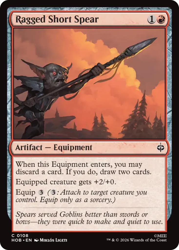Ragged Short Spear Best Pauper Cards The Hobbit