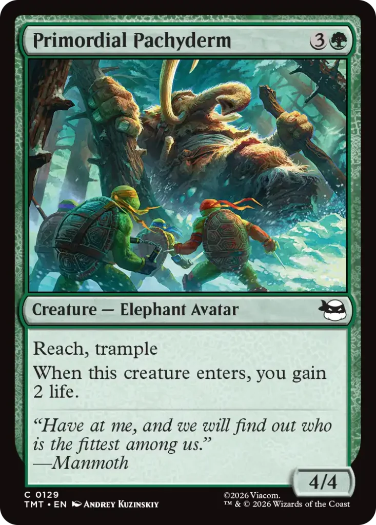 Primordial Pachyderm TMNT Draft Guide