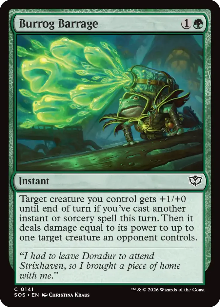 Burrog Barrage Secrets of Strixhaven Draft Guide