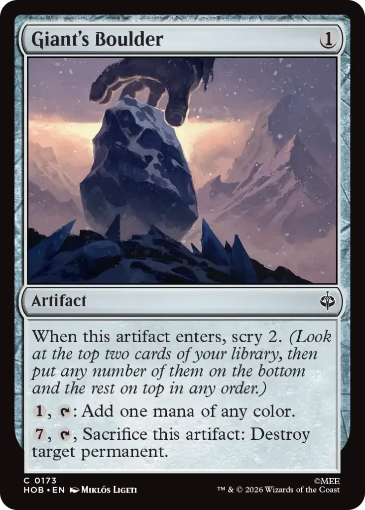 Giant's Boulder The Hobbit Best Pauper Cards