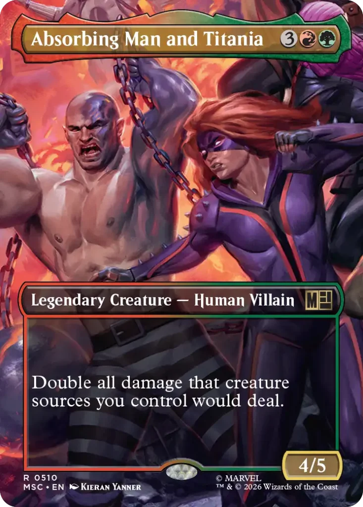 Absorbing Man and Titania Marvel Scene Boxes Card List
