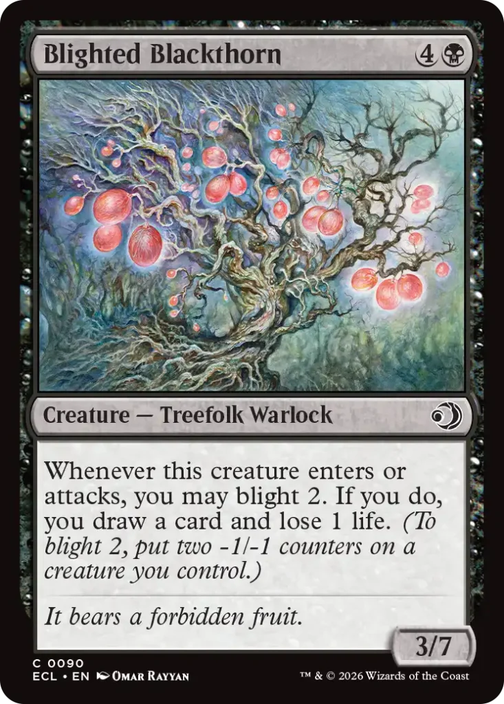 Blighted Blackthorn Lorwyn Eclipsed Draft Mechanics
