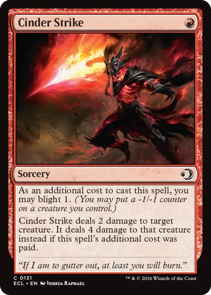 Cinder Strike Lorwyn Eclipsed Draft Guide
