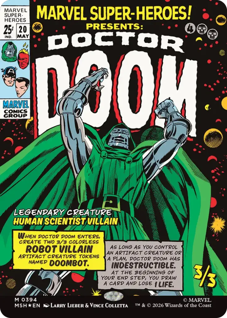Doctor Doom Classic Comic Alt Arts MTG