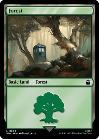 Forest Doctor Who MTG Basic Lands