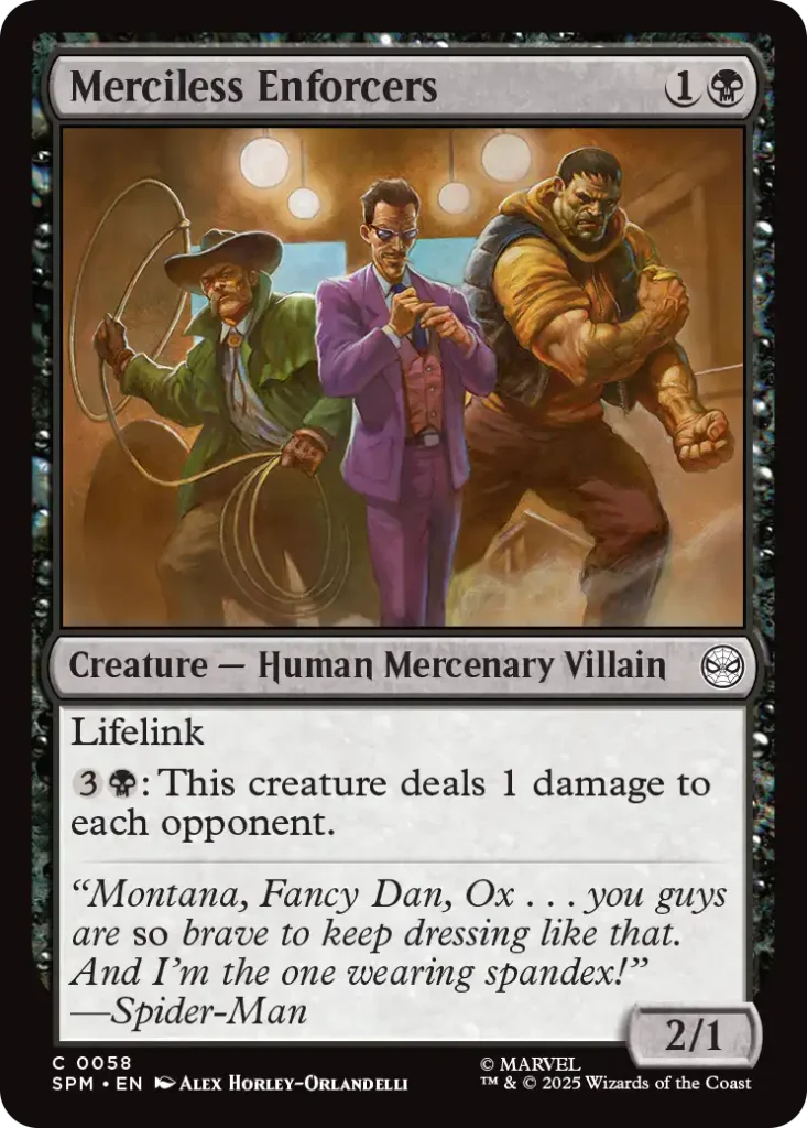 Merciless Enforcers Spiderman Draft Guide