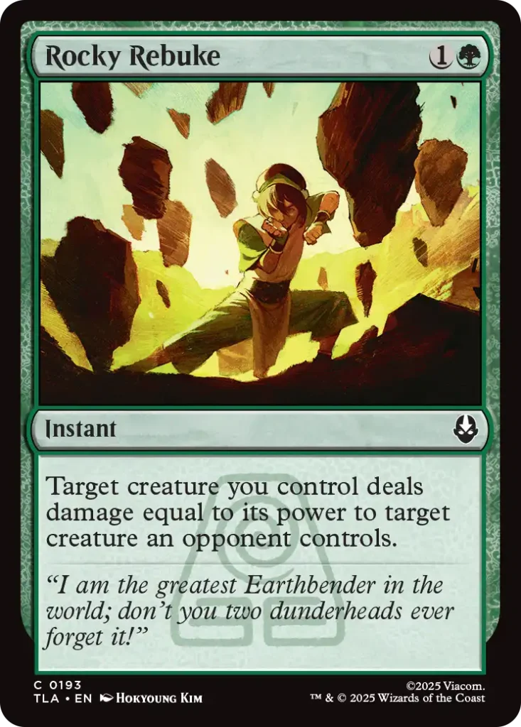 Rocky Rebuke Best Commons Avatar Draft