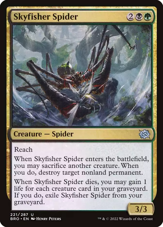 Skyfisher Spider What to Cut Squirreled Away Precon Upgrade