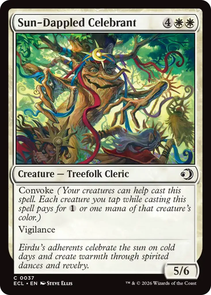 Sun-Dappled Celebrant Lorwyn Draft Mechanics