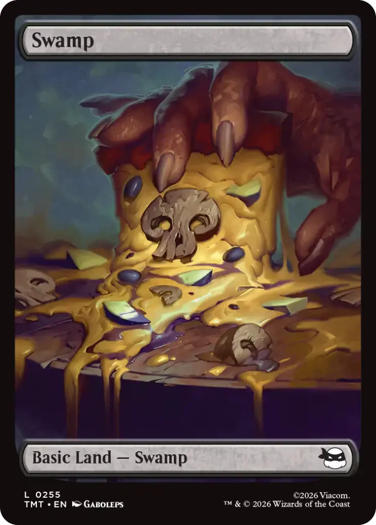 Swamp TMNT MTG Pizza Basic Lands
