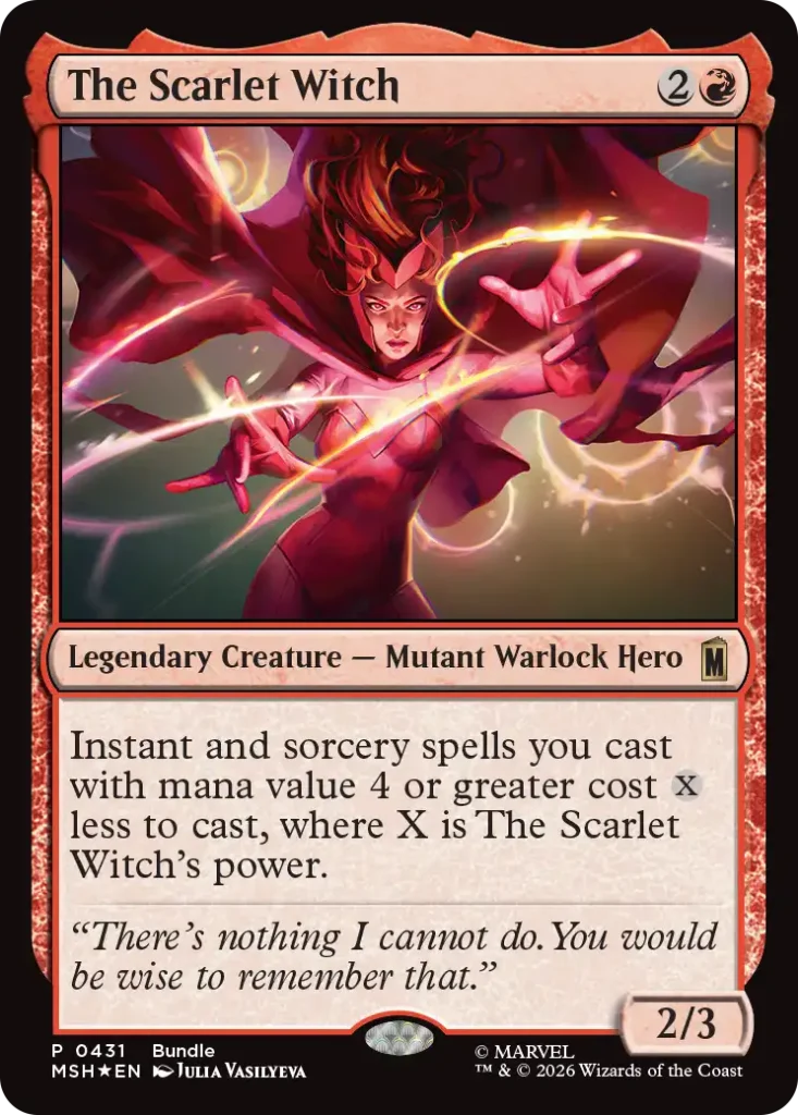 The Scarlet Witch Super Heroes Regular Bundle Promo Card
