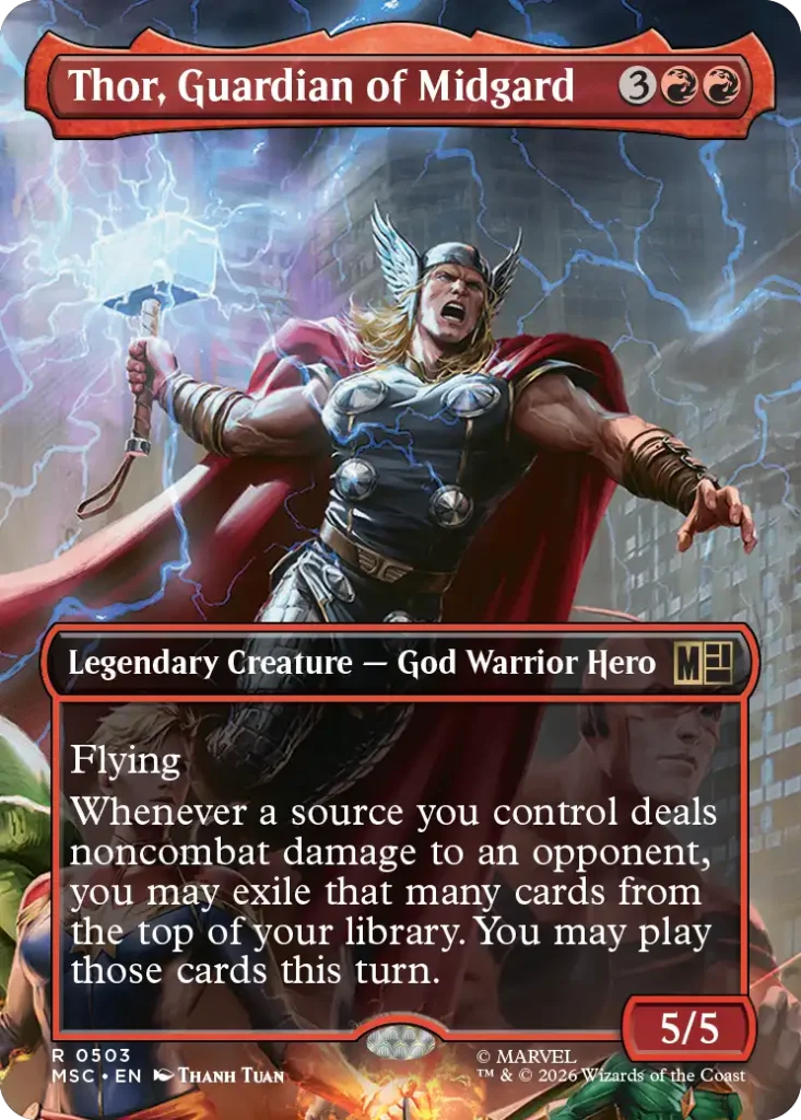 Thor, Guardian of Midgard Marvel Scene Boxes Card List
