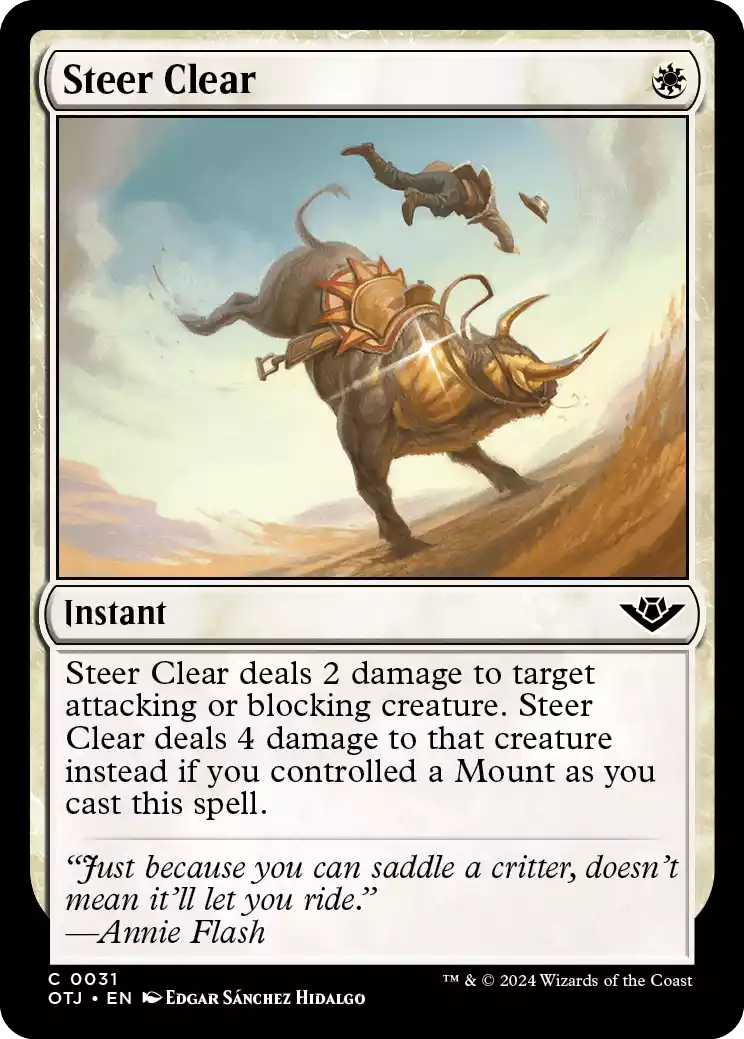 031 OTJ Steer Clear