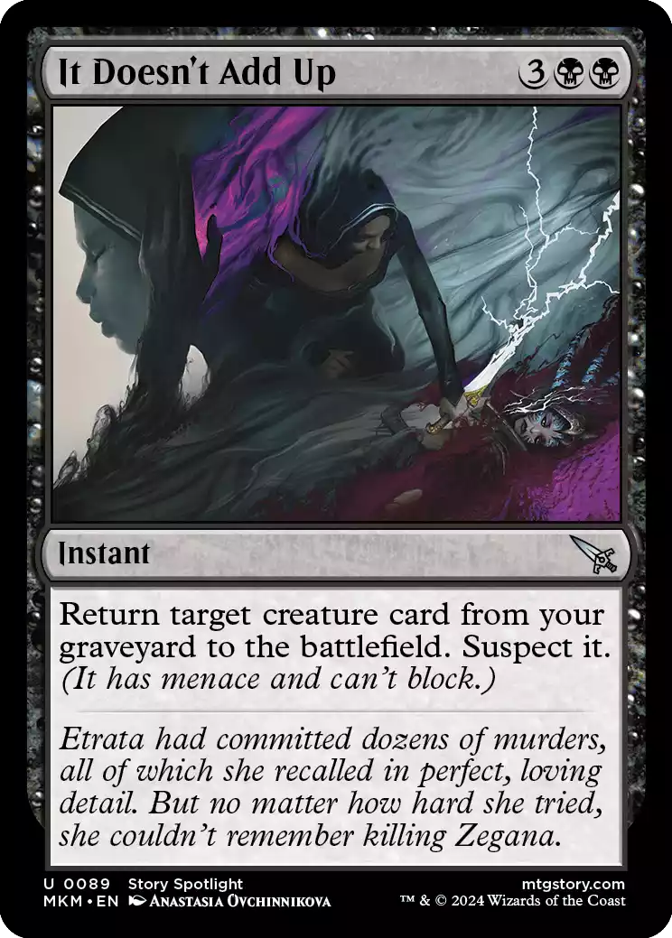 089 MKM It Doesn't Add Up It Doesn't Add Up MTG Suspect Rules