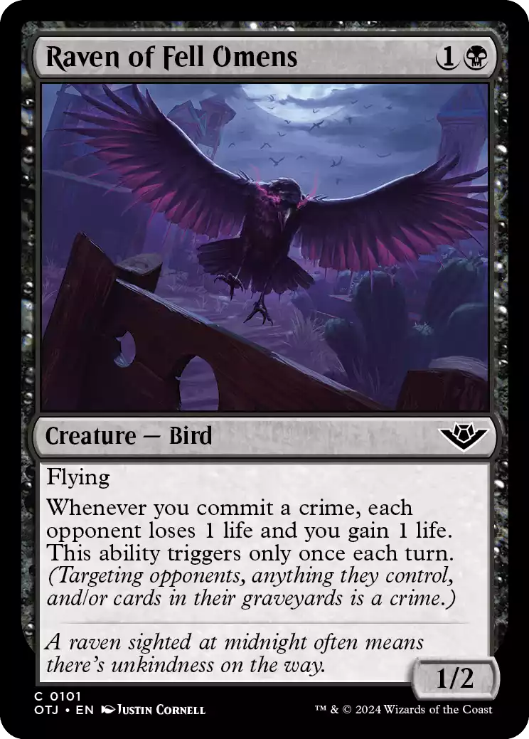 101 OTJ Raven of Fell Omens