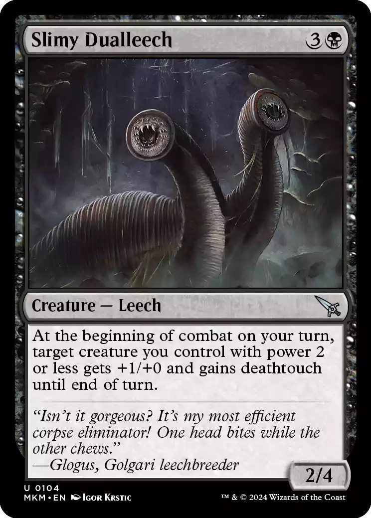 104 MKM Slimy Dualleech Slimy Dualleech Murders at Karlov Manor Draft Guise