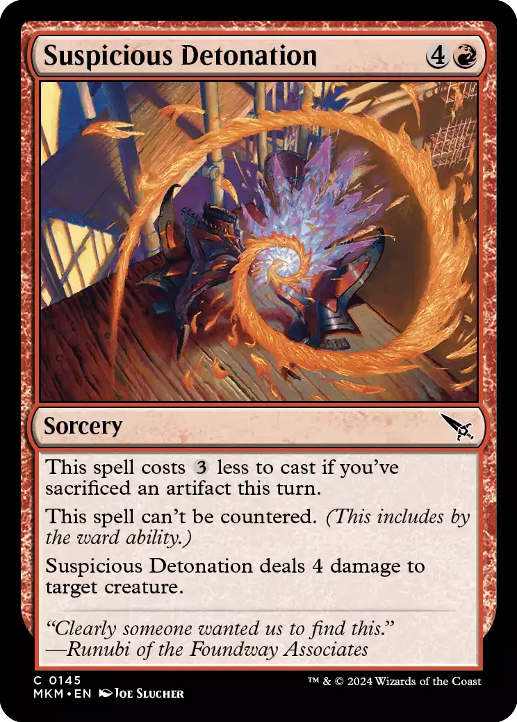 145 MKM Suspicious Detonation Suspicious Detonation