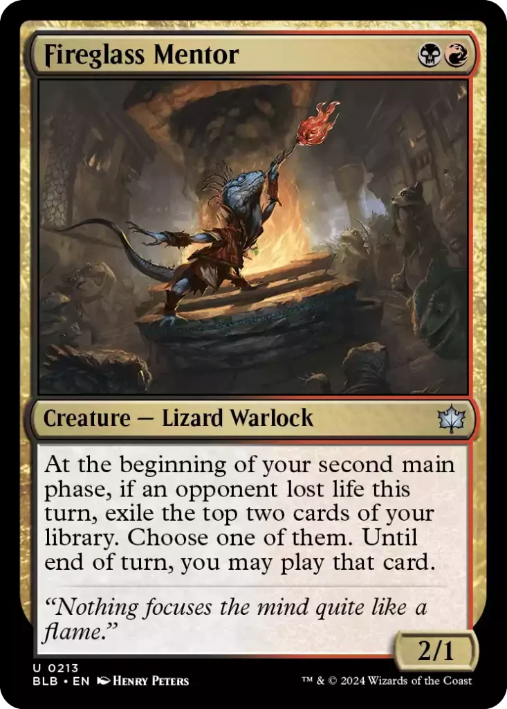 213 BLB Fireglass Mentor Fireglass Mentor Bloomburrow Draft Archetypes