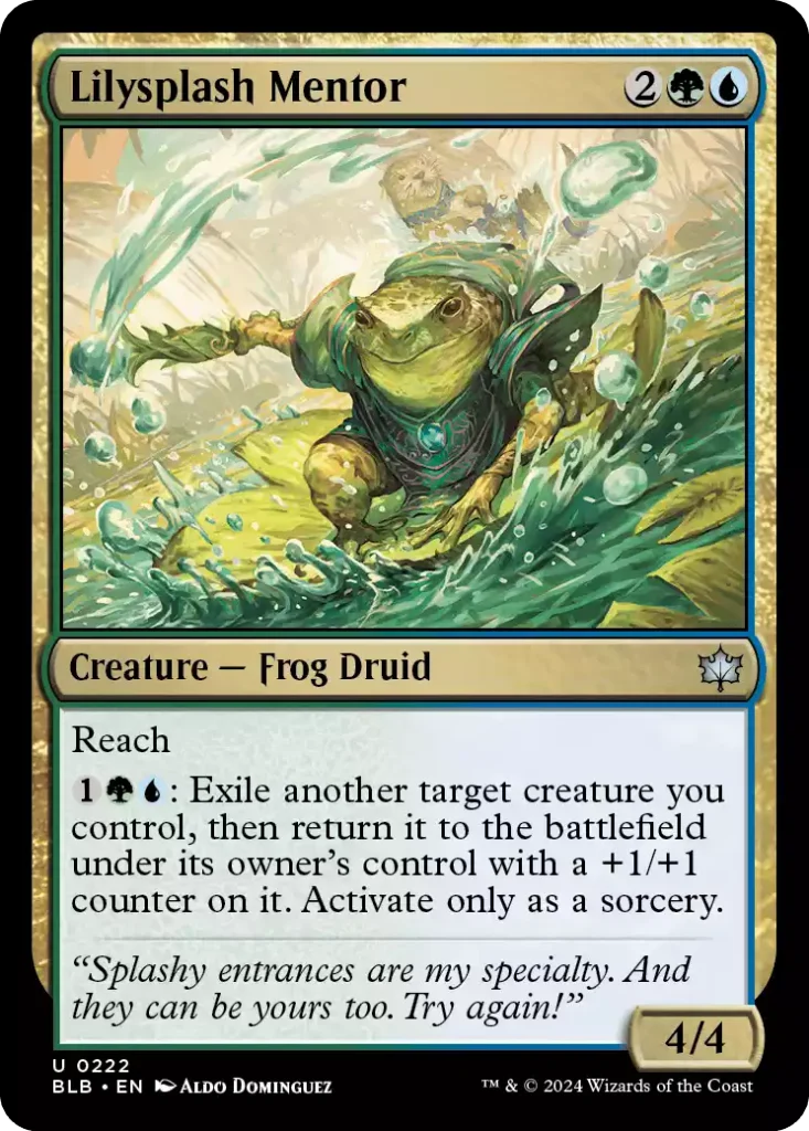 222 BLB Lilysplash Mentor Lilysplash Mentor Bloomburrow Draft Guide