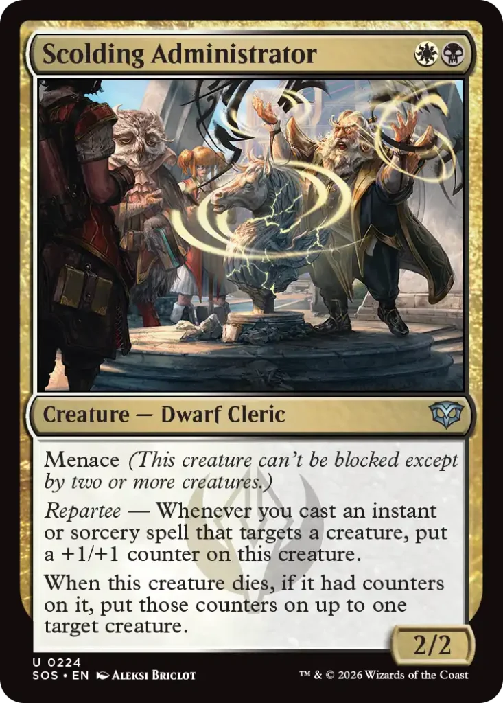Scolding Administrator Secrets of Strixhaven Draft Guide
