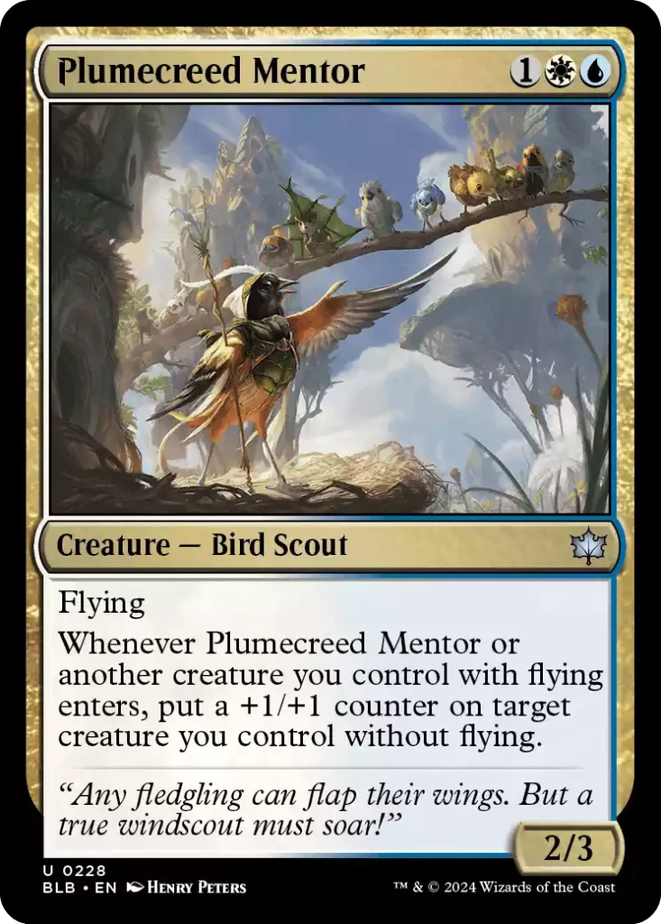 228 BLB Plumecreed Mentor Plumecreed Mentor Bloomburrow Draft Archetypes