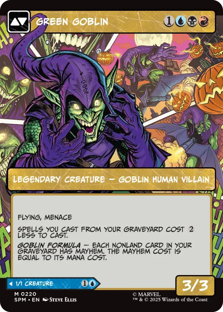 Green Goblin Spider-Man Comic Panel Cards
