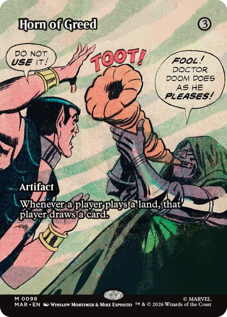 Horn of Greed Super Heroes Source Material Cards