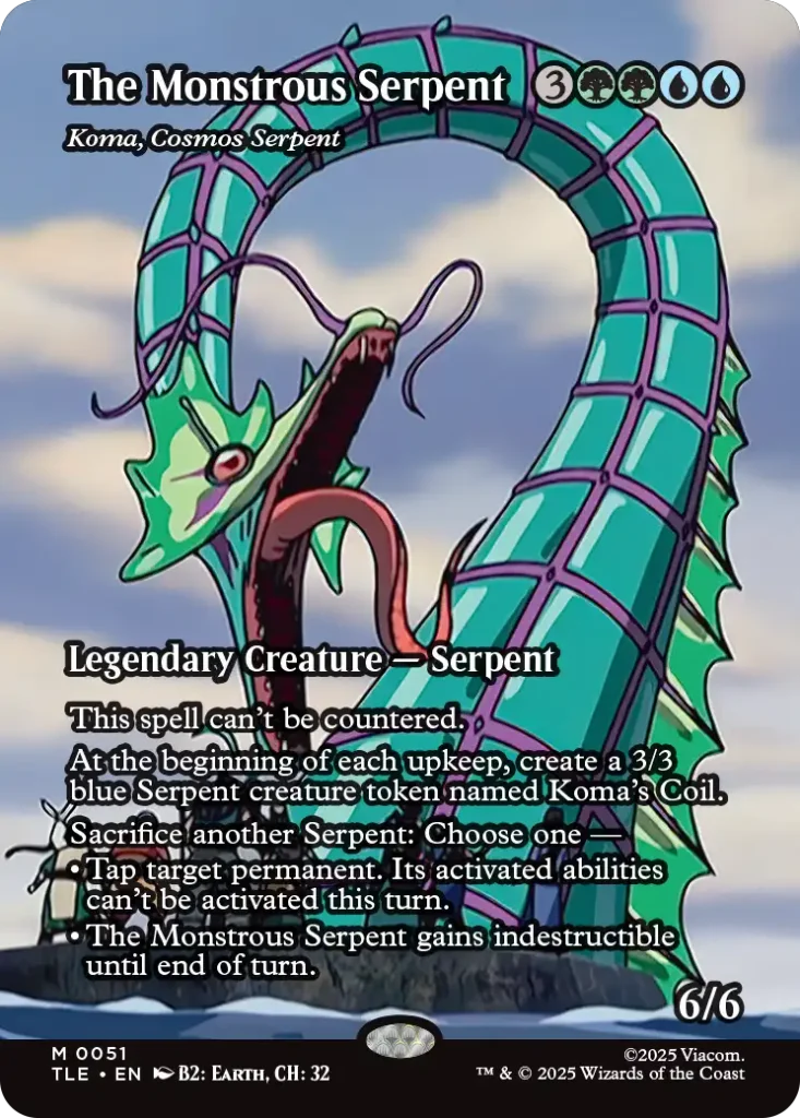 Koma, Cosmos Serpent Avatar Source Material Cards