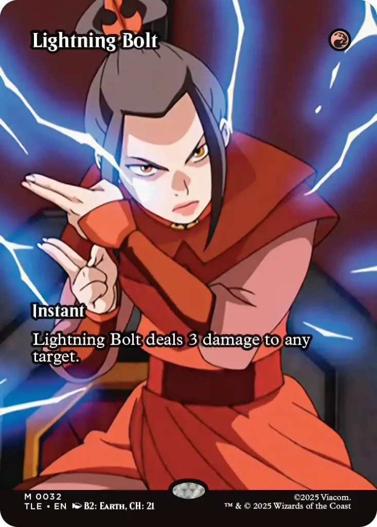 Lightning Bolt Where to Get Avatar Source Material MTG Cards