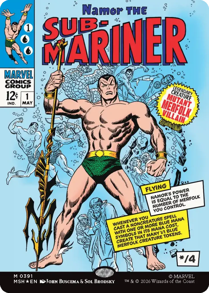 Namor the Sub-Mariner MTG Classic Comic Frame Cards List