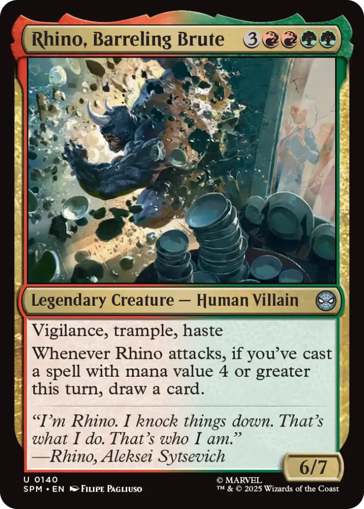 Rhino, Barreling Brute Spiderman Omenpaths Draft Guide