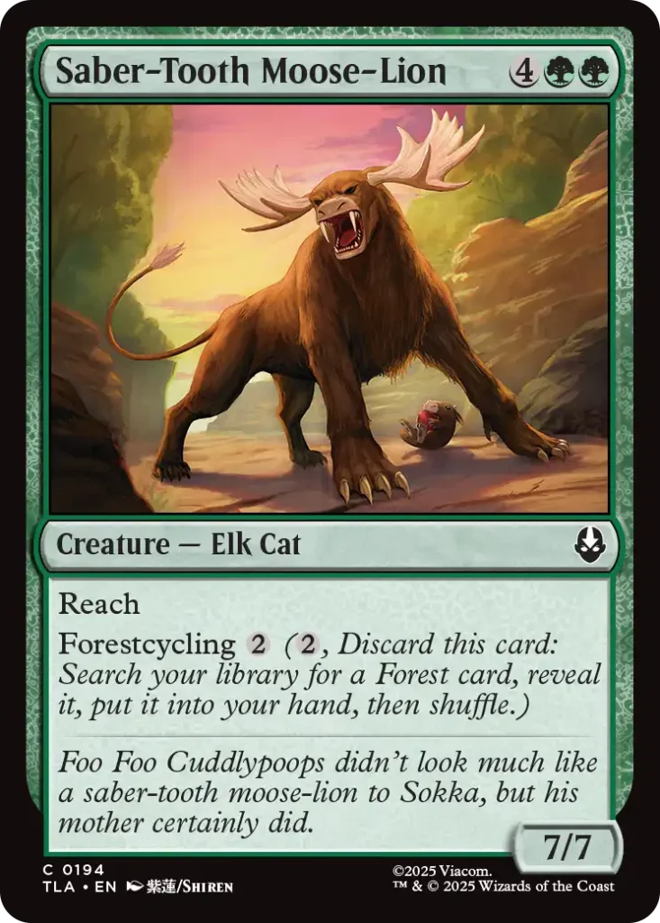 Saber-Tooth Moose-Lion Avatar Draft Archetypes