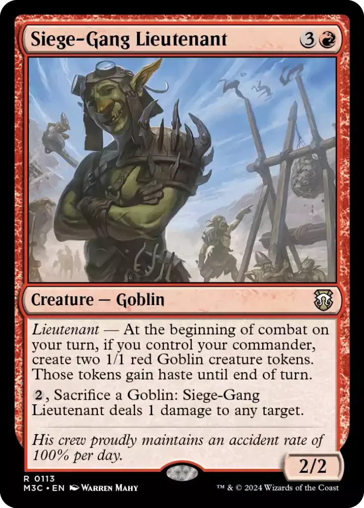 Siege-Gang Lieutenant MH3 Spoilers